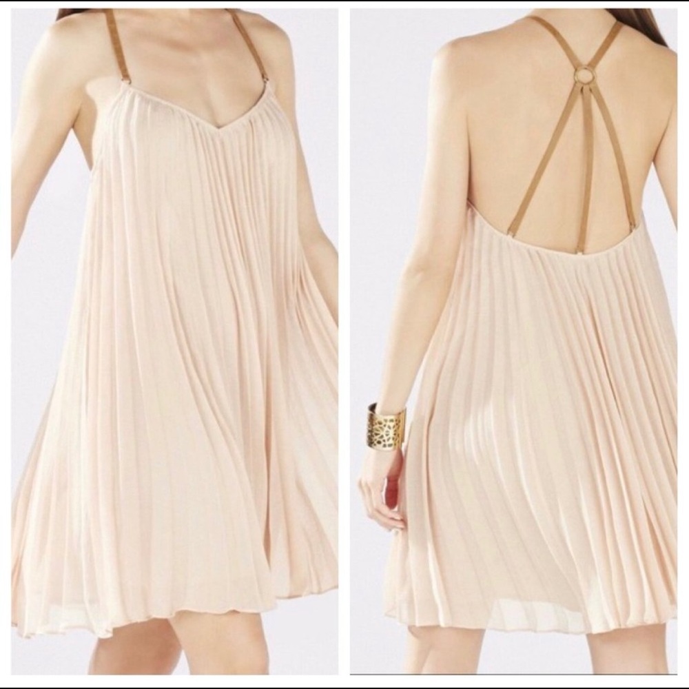 BCBGMaxAzria Cayanne Sleeveless Pleated Mini Dress